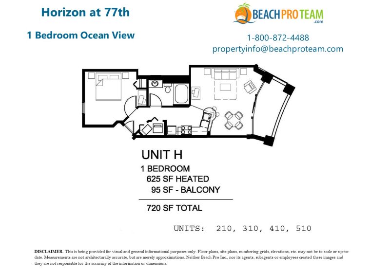 	Horizon at 77th Floor Plan H -1 Bedroom Ocean View